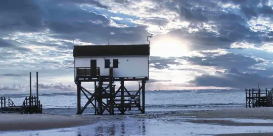 Flut kommt St. Peter Ording