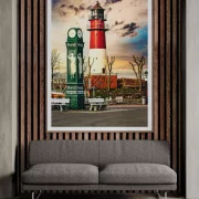 Leuchturm Büsum und Turmuhr