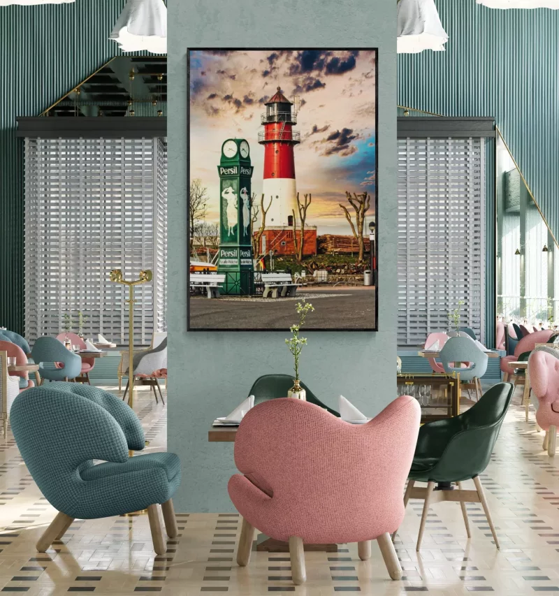 Leuchturm Büsum und Turmuhr