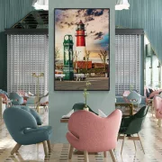 Leuchturm Büsum und Turmuhr